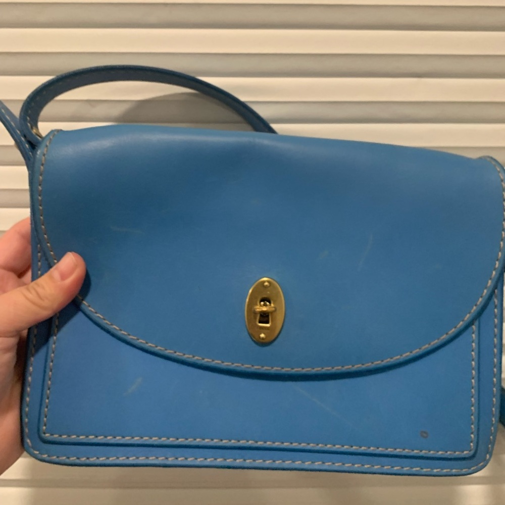 Blue fossil shoulder bag